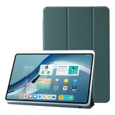 Per Huawei Matepad 11 Pro 2022 Custodia tablet in pelle tripla acrilica trasparente (verde scuro)