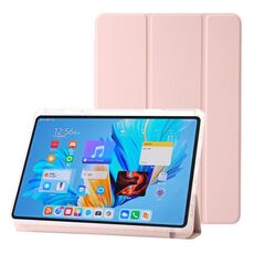 Custodia per tablet in pelle tripla in acrilico trasparente per Huawei Matepad 10.4 (rosa)