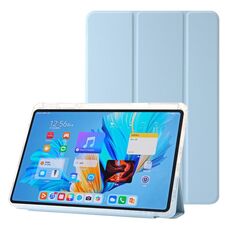 Per Huawei Matepad 10.4 Custodia tablet in pelle tripla acrilica trasparente (blu ghiaccio)
