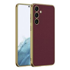 Per Samsung Galaxy S24 5G GKK placcatura TPU + custodia in pelle a copertura totale (rosso)
