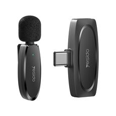 YESIDO KR11 Microfono lavalier wireless a bassa latenza con ricevitore Type-C (nero)