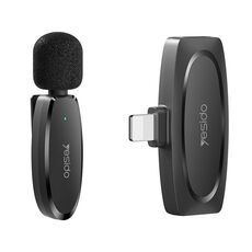 YESIDO KR12 Microfono lavalier wireless a bassa latenza con ricevitore a 8 pin (nero)