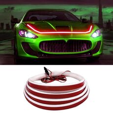 Scansione di avvio dell'auto attraverso il cofano Luce diurna a LED per atmosfera di marcia, lunghezza: 1,8 m (luce rossa)