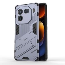 Per vivo iQOO 12 Pro 5G Punk Armor 2 in 1 PC + custodia per telefono in TPU con supporto (grigio)