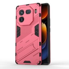 Per vivo iQOO 12 Pro 5G Punk Armor 2 in 1 PC + custodia per telefono TPU con supporto (rosso chiaro)