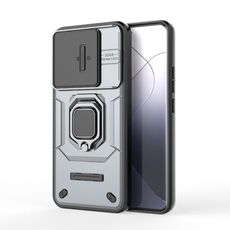 Per Xiaomi 14 Pro 5G Custodia scorrevole Camshield TPU + PC antiurto con supporto (grigio)