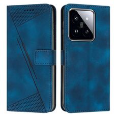 Per Xiaomi 14 pro Custodia per telefono in pelle Dream Triangle con cordino (blu)