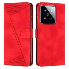 Per Xiaomi 14 pro Custodia per telefono in pelle Dream Triangle con cordino (rosso)