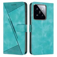 Custodia per telefono in pelle Xiaomi 14 pro Dream Triangle con cordino (verde)