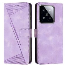 Custodia per telefono in pelle Xiaomi 14 pro Dream Triangle con cordino (viola)