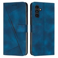 Custodia per telefono in pelle Dream Triangle per Samsung Galaxy S24 con cordino lungo (blu)