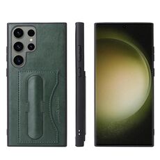 Per Samsung Galaxy S24+ 5G Fierre Shann Custodia protettiva in pelle a copertura totale (Verde)