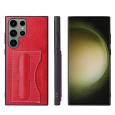 Per Samsung Galaxy S24+ 5G Fierre Shann Custodia protettiva in pelle a copertura totale (Rosso)