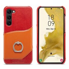 Per Samsung Galaxy S24 5G Fierre Shann Oil Wax Texture Custodia posteriore in vera pelle per telefono(Rosso)