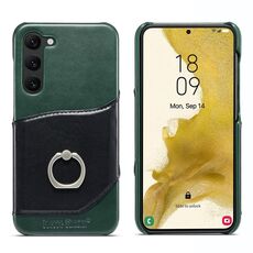 Per Samsung Galaxy S24 5G Fierre Shann Oil Wax Texture Custodia posteriore in vera pelle per telefono (Nero)