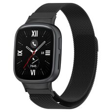 For Honor Watch 4 TMA-L19 Cinturino in maglia di acciaio magnetico Milano (nero)