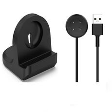Per Google Pixel Watch 2 Smart Watch Staffa di ricarica in silicone con caricabatterie (nero)