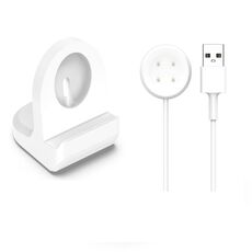 Per Google Pixel Watch 2 Smart Watch Staffa di ricarica in silicone con caricabatterie (bianco)