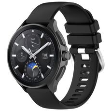 Per cinturino in silicone con superficie lucida Xiaomi Watch S3 (nero)