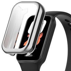 Per Xiaomi Smart Band 8 Pacchetto completo attivo Custodia protettiva per orologio elettrolitico in TPU (Argento)