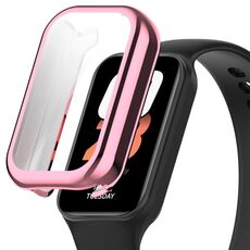 Per Xiaomi Smart Band 8 Active Pacchetto completo Custodia protettiva per orologio elettrolitico in TPU (rosa)