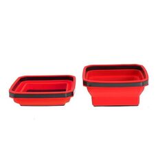 Vassoio magnetico pieghevole quadrato in silicone per piccole parti e strumenti (rosso)