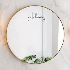 Sei fantastico. 2 pezzi/set di adesivi in vinile impermeabili e resistenti all'olio, adesivi decorativi a specchio