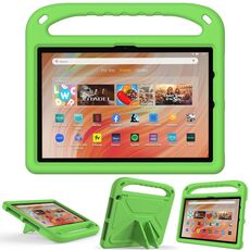 Custodia per tablet antiurto EVA con supporto per Amazon Kindle Fire HD 10 2023 con supporto (verde)