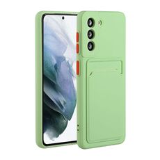 Custodia per telefono in TPU antiurto con slot per scheda Samsung Galaxy S23+ 5G (verde Matcha)