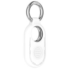Custodia protettiva in silicone portatile per Samsung Galaxy SmartTag 2 Location Tracker (bianca)