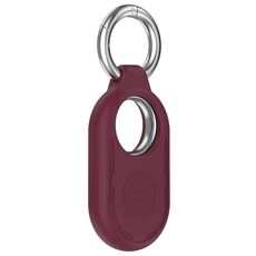 Custodia protettiva in silicone portatile per Samsung Galaxy SmartTag 2 Location Tracker (vino rosso)