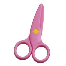 Mini forbici di plastica di sicurezza carine per bambini, utensili per tagliare la carta fatti a mano (rosa)