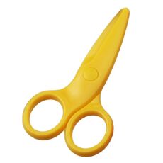 Mini forbici di plastica di sicurezza per bambini, utensili per tagliare la carta fatti a mano (giallo)