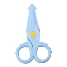 Simpatici calamari mini forbici di plastica per bambini utensili da taglio di carta fatti a mano (blu)
