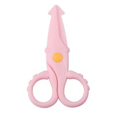 Mini forbici di plastica per calamari carini Utensili da taglio per carta fatti a mano per bambini (rosa)
