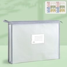 YAOJIE Borsa per la classificazione delle materie degli studenti EVA 3D Addensata A4 Borse per file speciali per esami (Grigio)