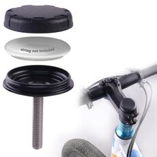 Per AirTag Tracker Custodia per bicicletta Supporto per staffa per localizzatore di bici nascosto per cuffia antifurto, Stile: Rotondo