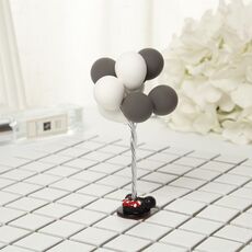 Ornamenti per auto Palloncini per confessioni Forniture decorative carine, colore: grigio bianco