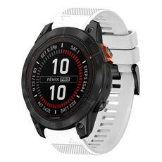 Per cinturino in silicone a sgancio rapido Garmin Fenix 7X Pro 51mm 26mm (bianco)