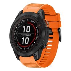 Per cinturino in silicone a sgancio rapido Garmin Fenix 7X Pro 51mm 26mm (arancione)