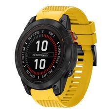 Per cinturino in silicone a sgancio rapido Garmin Fenix 7X Pro 51mm 26mm (giallo)