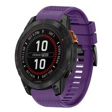 Per cinturino in silicone a sgancio rapido Garmin Fenix 7X Pro 51mm 26mm (viola)