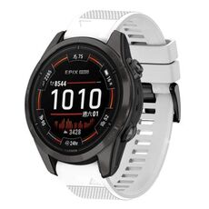 Per cinturino in silicone a sgancio rapido Garmin Epix Pro 51mm 26mm (bianco)