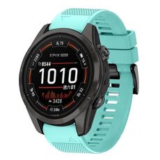 Per cinturino in silicone a sgancio rapido Garmin Epix Pro 51mm 26mm (verde menta)