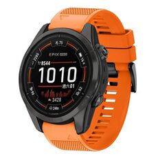 Per cinturino in silicone a sgancio rapido Garmin Epix Pro 51mm 26mm (arancione)