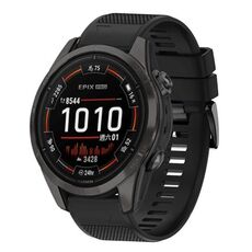 Per cinturino in silicone a sgancio rapido Garmin Epix Pro 51mm 26mm (nero)