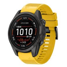Per cinturino in silicone a sgancio rapido Garmin Epix Pro 51mm 26mm (giallo)