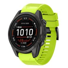Per cinturino in silicone a sgancio rapido Garmin Epix Pro 51mm 26mm (verde lime)