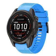 Per cinturino in silicone a sgancio rapido Garmin Epix Pro 51mm 26mm (blu cielo)