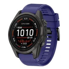 Per cinturino in silicone a sgancio rapido Garmin Epix Pro 51mm 26mm (blu notte)